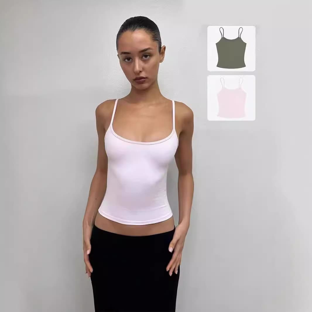 Women's Soft Workout Tops - Sexy Ribbed Crop Tank Tops For Gym, Streetwear, Summer Ultra-Stretch Nylon