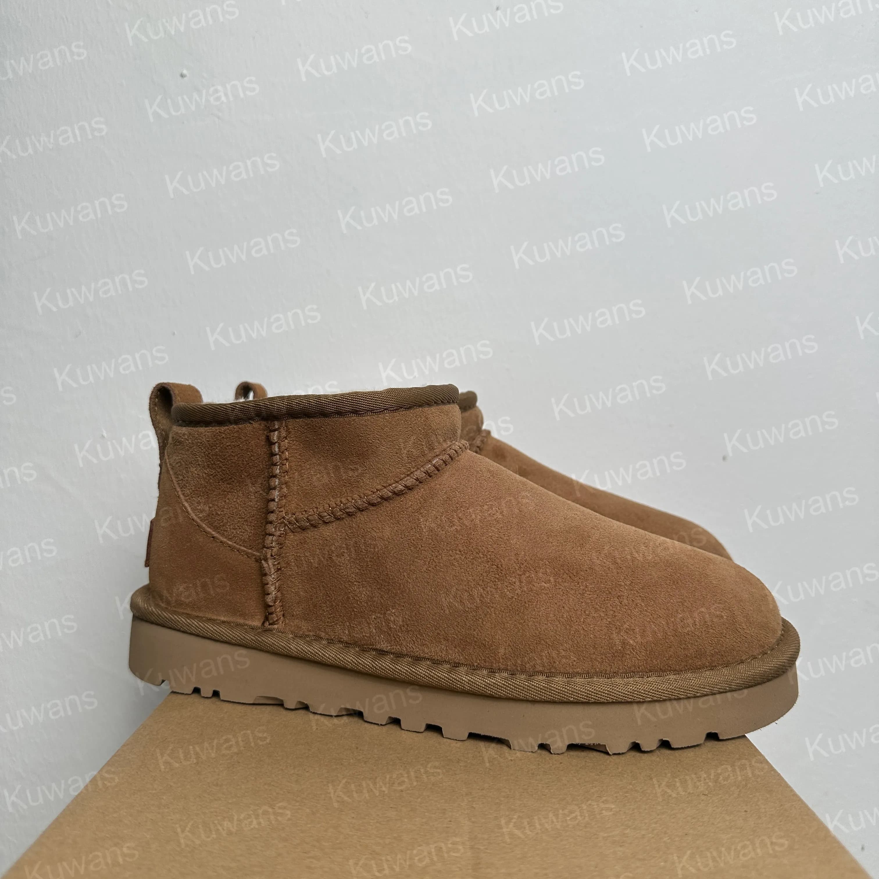 U GG Designer Classic Ultra Mini Bottes de Neige Plateforme Courte Femmes Hommes Fourrure Peau de Mouton Tasman Tazz Chesut Sable Graine de Moutarde
