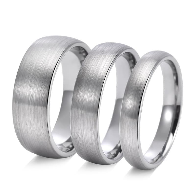 Men And Women's Jewelry Personalized Sand Surface Inner And Outer Balls 4 6 8MM Tungsten Gold Ring Tungsten Steel Ring
