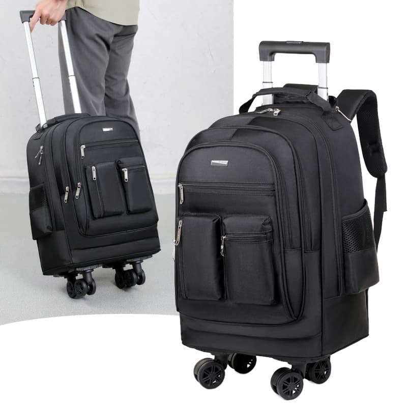 New Foreign Trade Business Backpack With Multifunctional Swivel Wheels, Suitable For Short Trips, Luggage, Commuting,