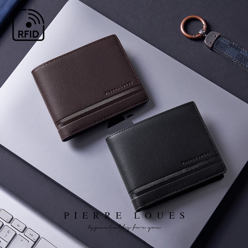 Men's wallet large capacity factory direct wallet anti-theft brush multi-card short wallet RFID
