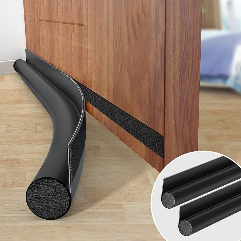 Door Bottom Draft Stopper, Self-Adhesive Weatherstrip Seal For Windproof Soundproof Insect Proof, Gap Blocker For Home