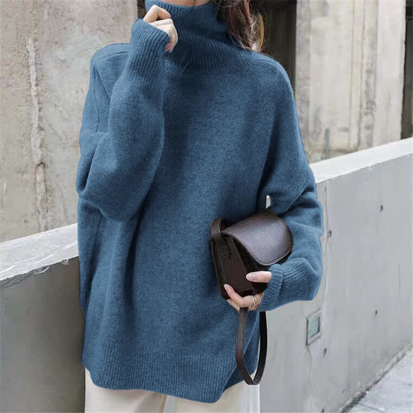 Women's Solid Color Turtleneck Sweater Women's Basic Knitwear