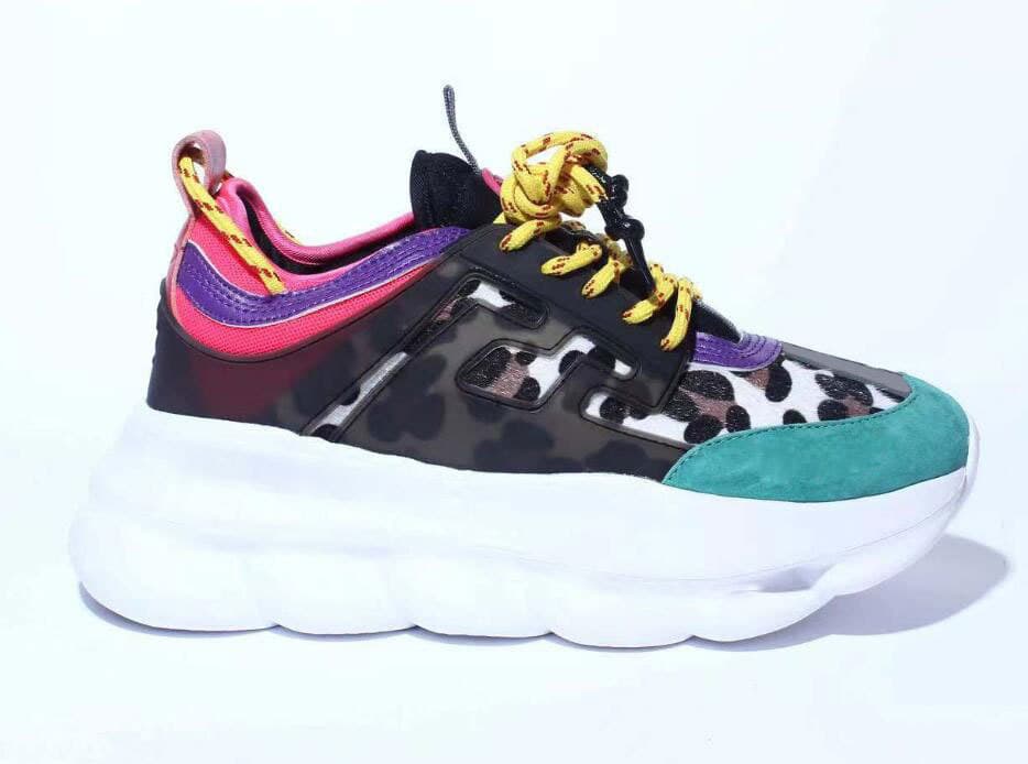 Chaussures de sport décontractées, chaîne de commerce extérieur transfrontalier, station européenne, chaussures de papa rétro, semelle épaisse