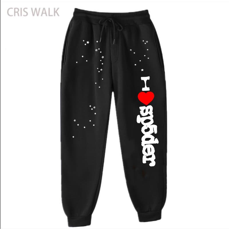 Sweat à capuche et pantalon de survêtement imprimé automne/hiver de la série Spider 555