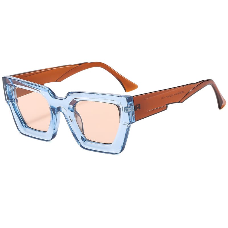 New Thick Frame Wide Leg Color Matching European And American Fashion Personality Trend Sunglasses High Sense Of Luxury