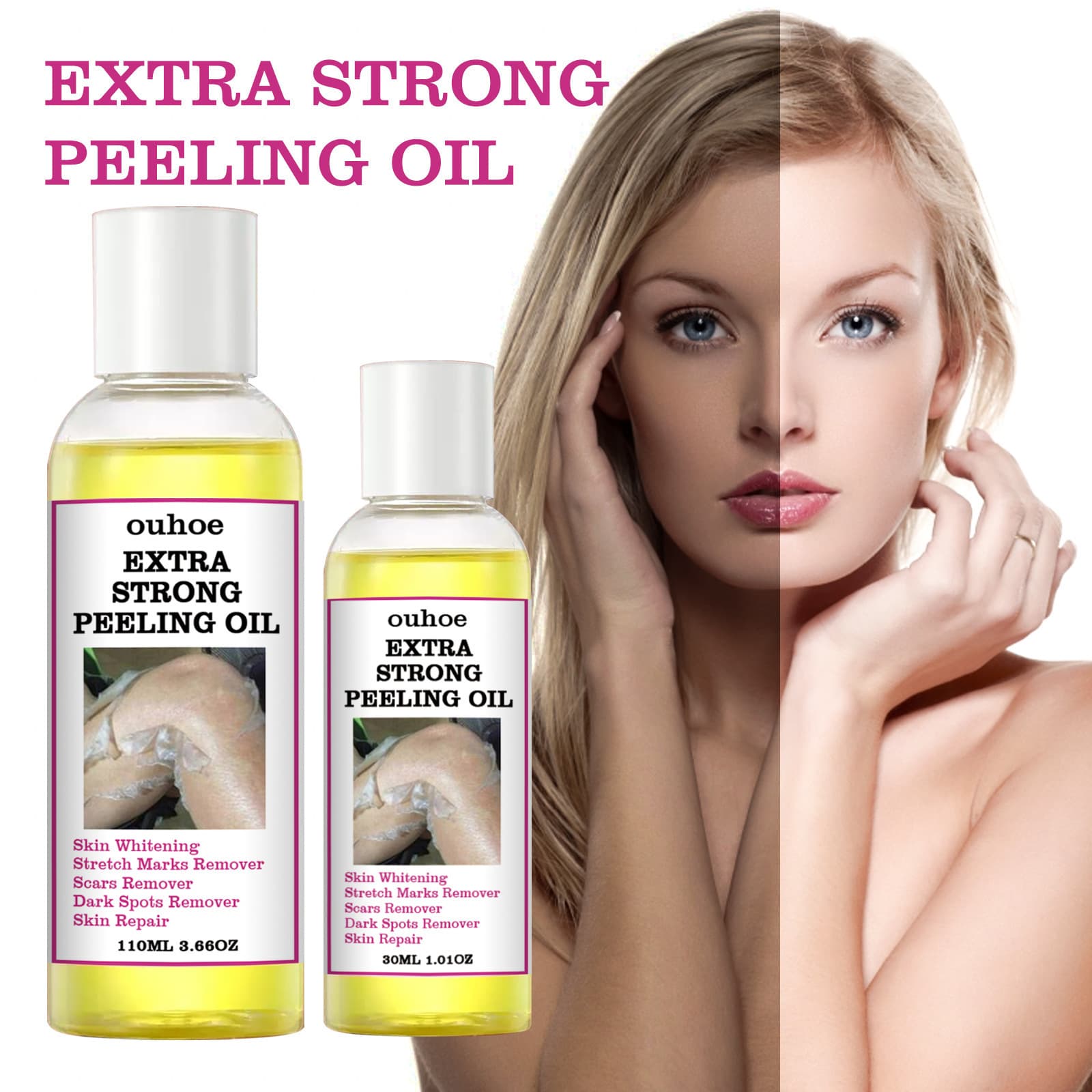 OUHOE Exfoliating Oil Beautifies and Yellow Skin, Moisturizes the Body, Brightens Skin Tone