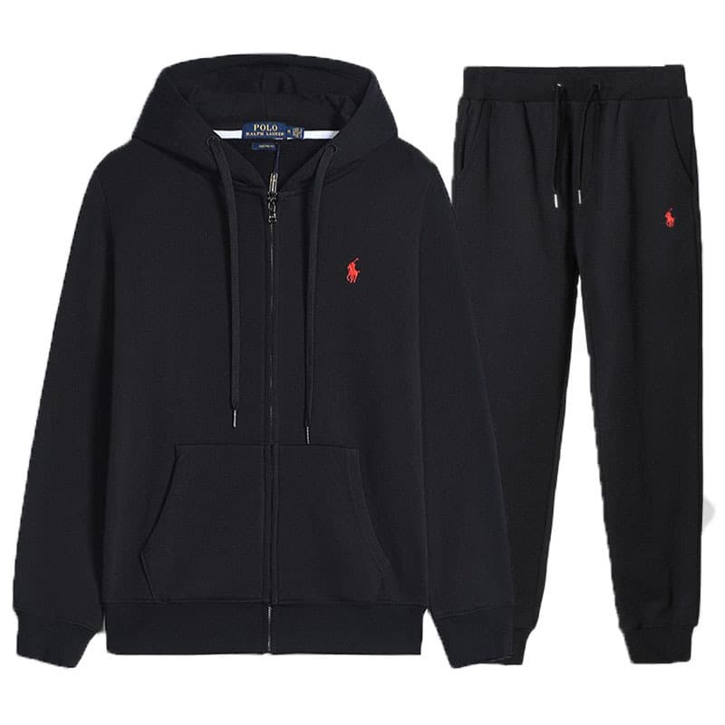 Sweat à capuche brodé Laf RL pour homme et femme, ensemble veste à capuche et pantalon, style décontracté, printemps-automne