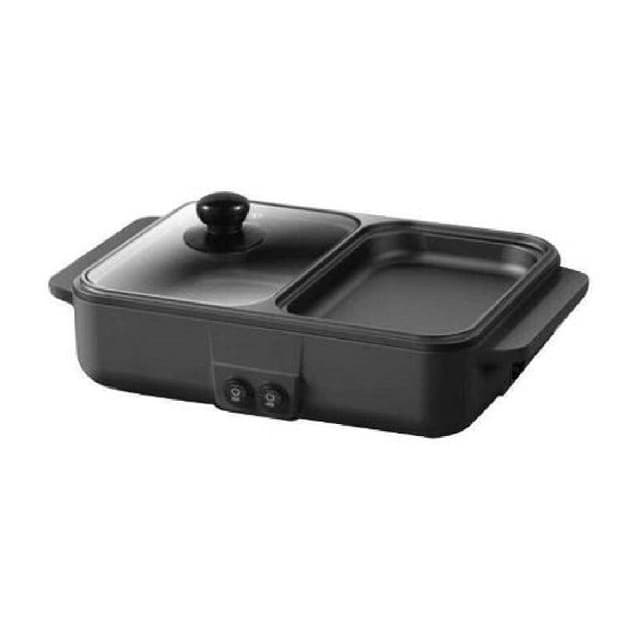 2 IN 1 Electric Hot Pot Cooker BBQ 1400W Grill Multicooker Electric BBQ Grill Non Stick Plate Barbecue Pan Hot Pot 110V-220V
