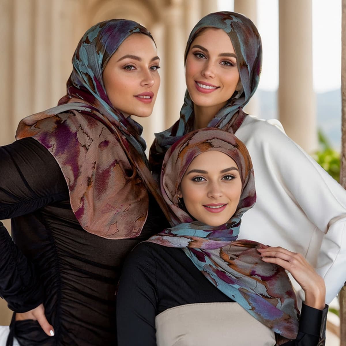 Women's Scarves Digitally Printed Chiffon Scarf, Fashionable And High End Satin Printed Gauze Scarf, Soft And Breathable New Shawl