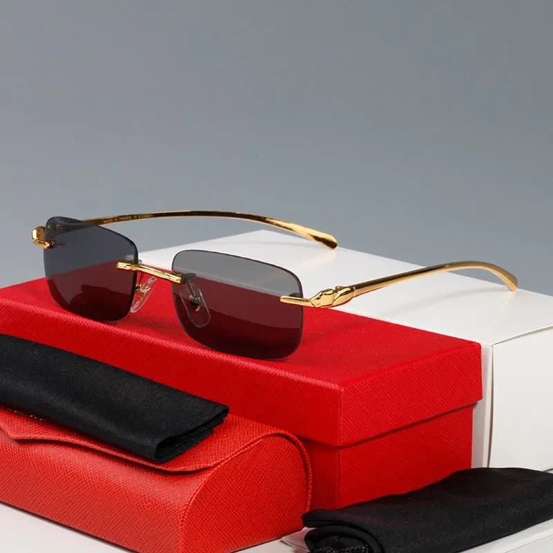Womans designer black glasses sunglasses lunette Outdoor UV Protection Goggles Classic Gold CH Letters eyewear with case