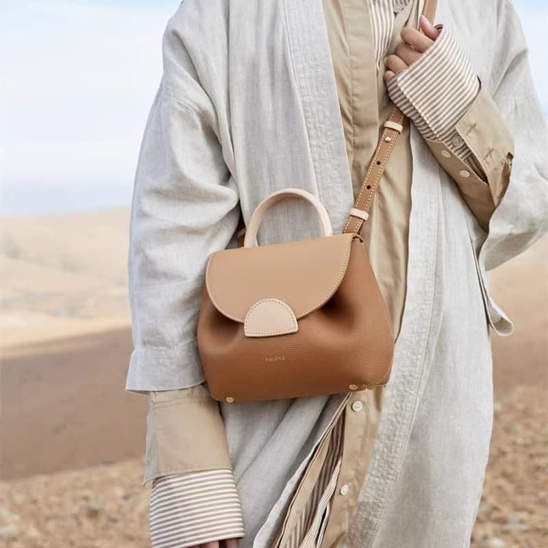 Handbags For Women French Niche Design, Top-quality Large-capacity Pebbled Cowhide Crossbody Bag High-end Women's Shoulder Bag