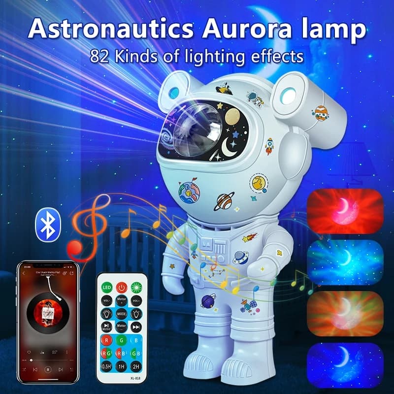Projecteur d'étoiles avec télécommande - Éclairage galactique réglable à 360° pour décoration de chambre d'enfant