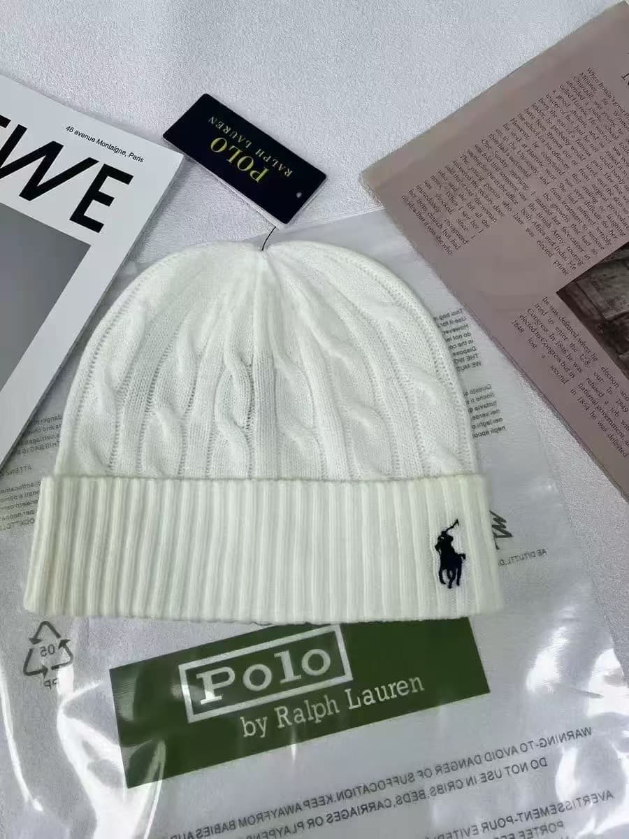 Bonnet tricoté unisexe en laine avec logo cheval brodé, chaud et décontracté, pour l'automne et l'hiver