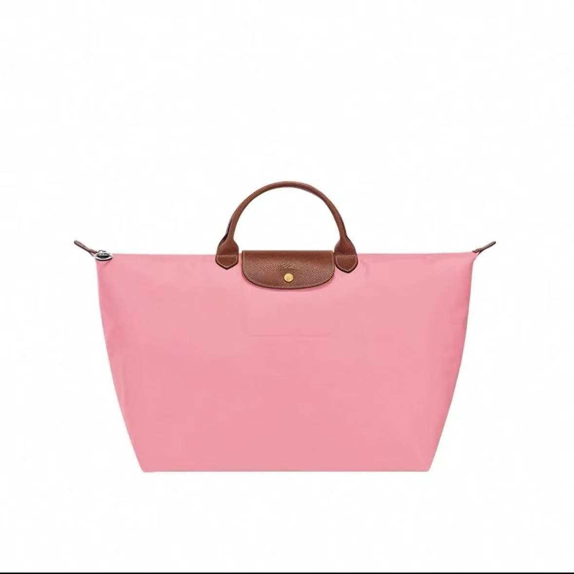 Sac cabas Long Champ français 70e anniversaire, modèle 2026, en nylon brodé, grand format, idéal pour les voyages.