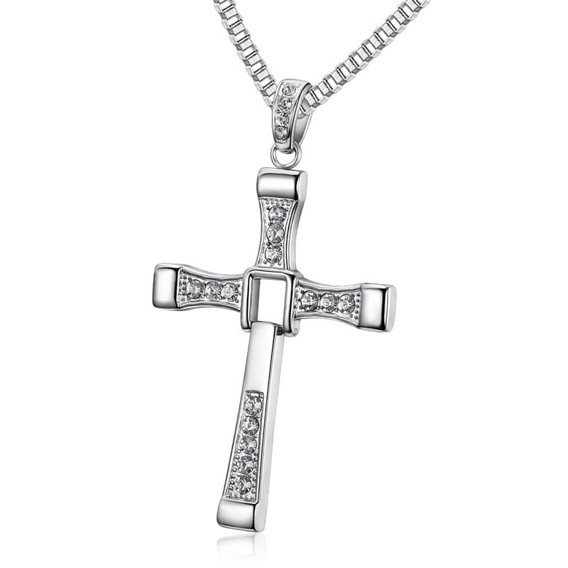 Men's Jewelry Fast And Furious 8 Titanium Steel Necklace Men's Cross Pendant Domineering Men's Stainless Steel Jewelry