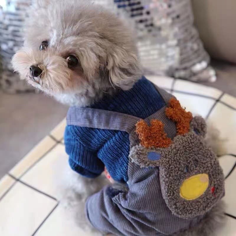 Four legged dog clothes new winter warm thick cotton coat Teddy Bichon Pomeranian small dog autumn and winter clothes