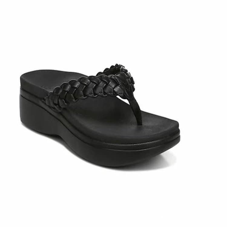 Wedge Heels To Wear Seaside Beach Fashion Increase Thick Soled Flip-flops