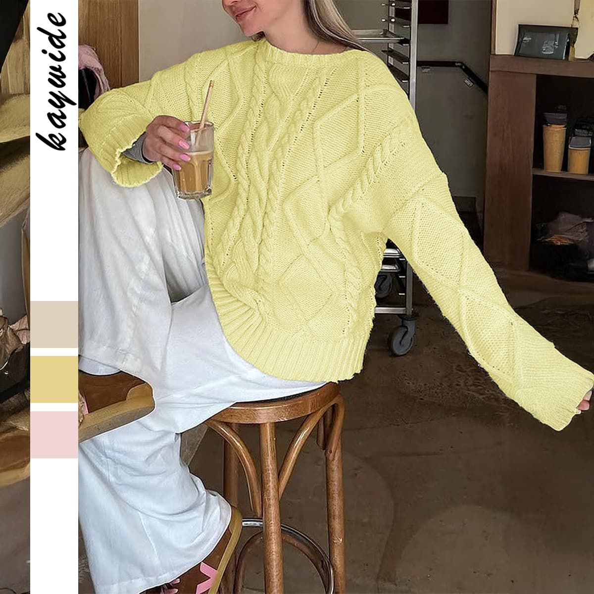 Women's Clothing 2025 Autumn And Winter Casual Simple Woolen Long-sleeved Sweater