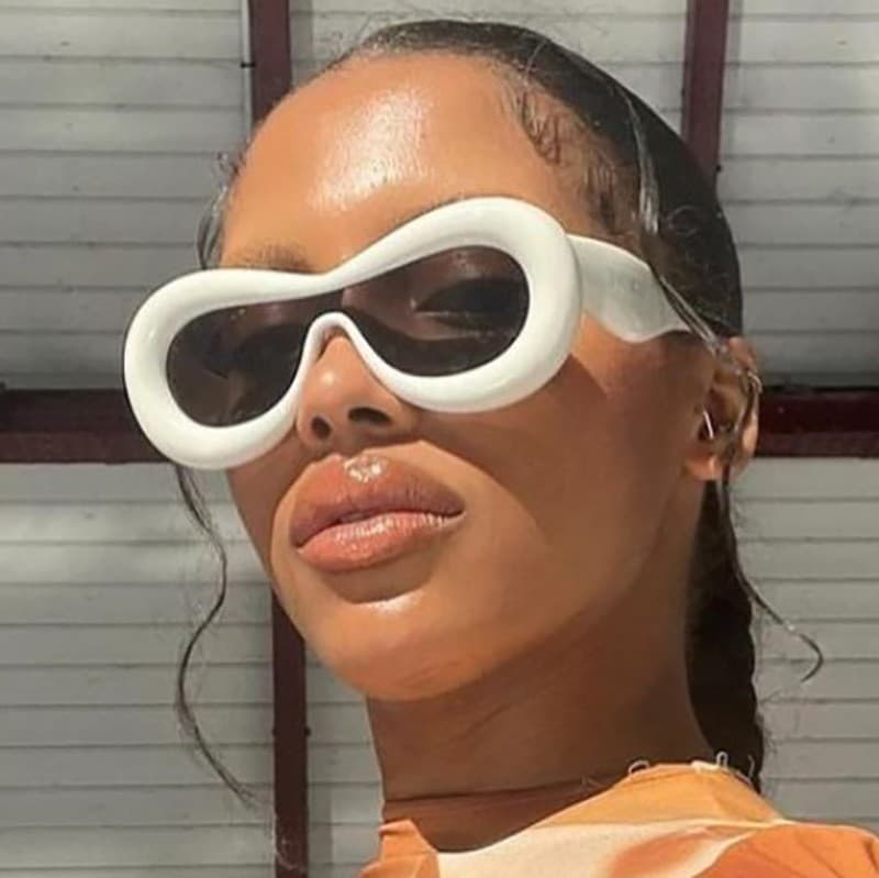 Y2K Spice Girls new one-piece concave shape funny bubble three-dimensional stylish sunglasses candy colored sunglasses