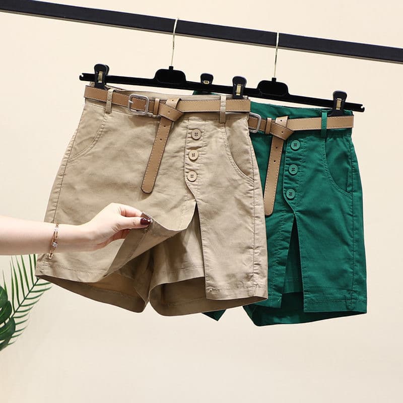 Women's Suit shorts women summer thin outer wear loose 2023 new high waist slim khaki wide leg a-line casual pants