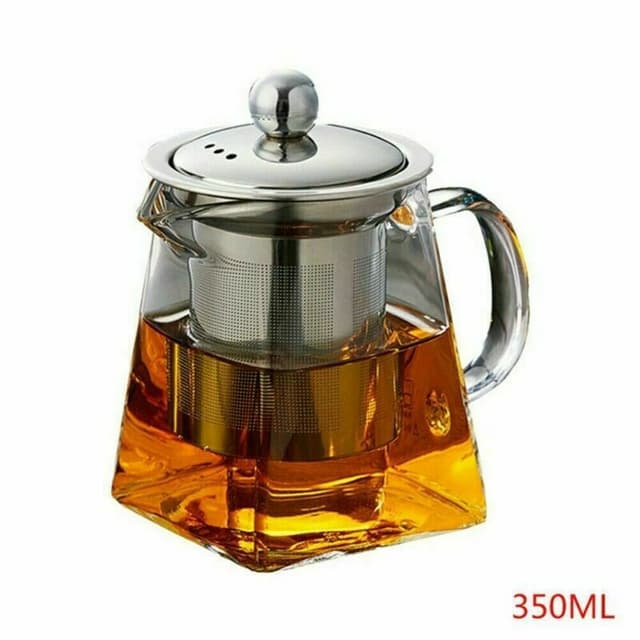 350-750ML Clear Heat Resistant Clear Glass Teapot Jug W Infuser Coffee Tea Leaf Herbal Pot Flower Teapot Milk Juice Container