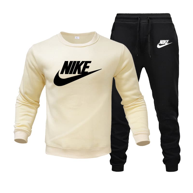 Ensemble pull à col rond et pantalon pour homme, haut à manches longues et pantalon, deux pièces, tendance et confortable, nouvelle collection aut
