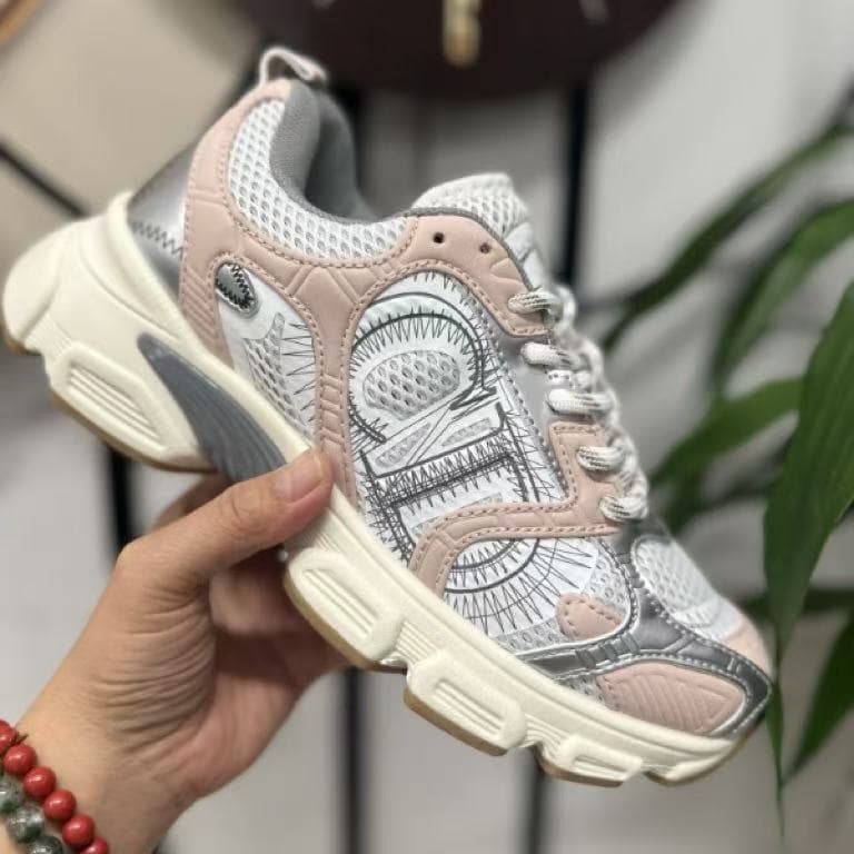 DIOR 25ss Dad New Homme B30 et Femme, Baskets décontractées polyvalentes à lacets en maille, Modèle Fashion CD Color-blocking résistant à l'usu