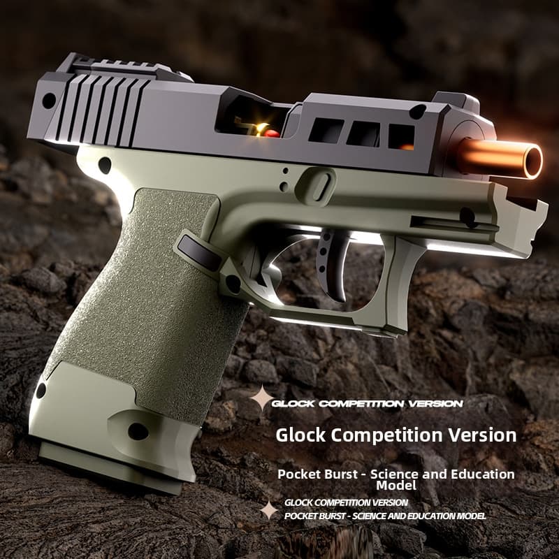 Glock Toy Gun ZEV Automatic Ejection Soft Bullet Pistol For Boys Educational Model With Reverse Blowing Feature