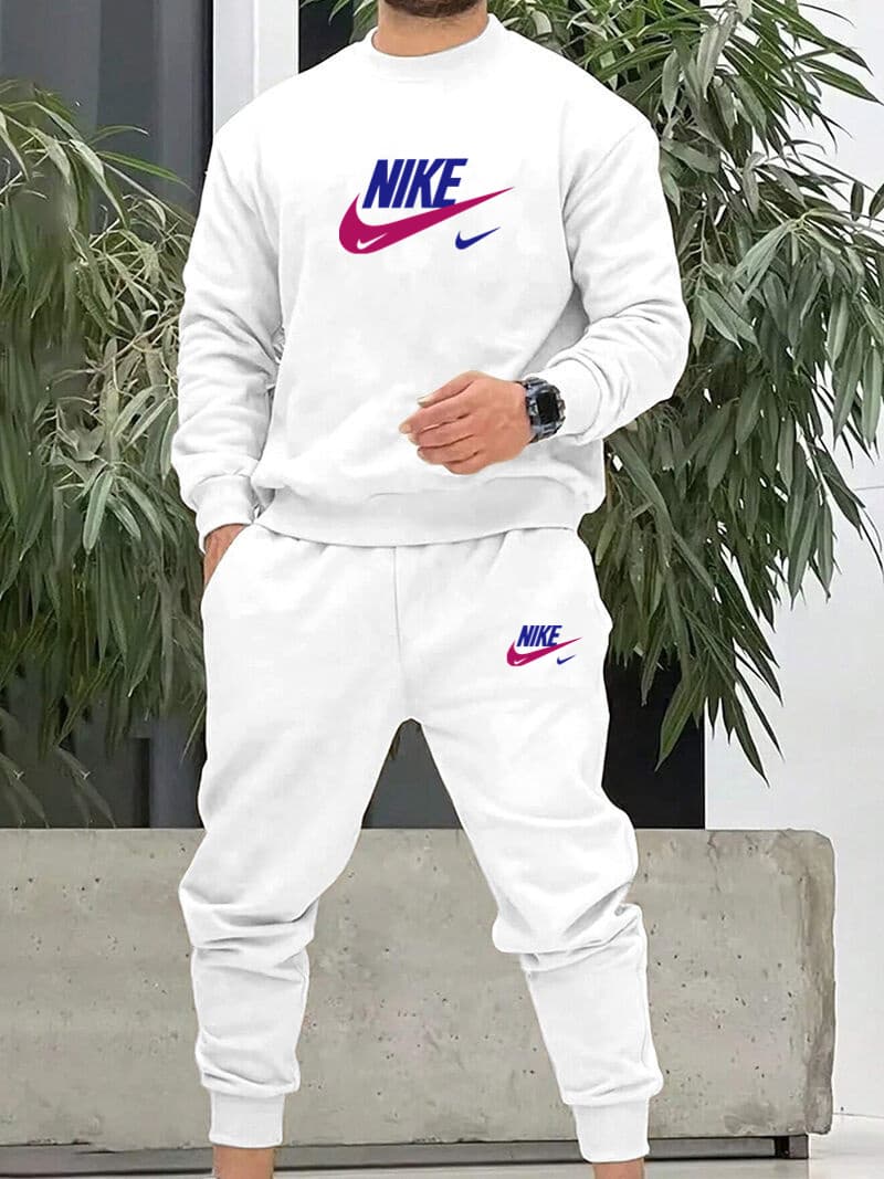 Ensemble deux pièces pour homme : sweat à capuche à col rond et pantalon de sport (collection 2026).