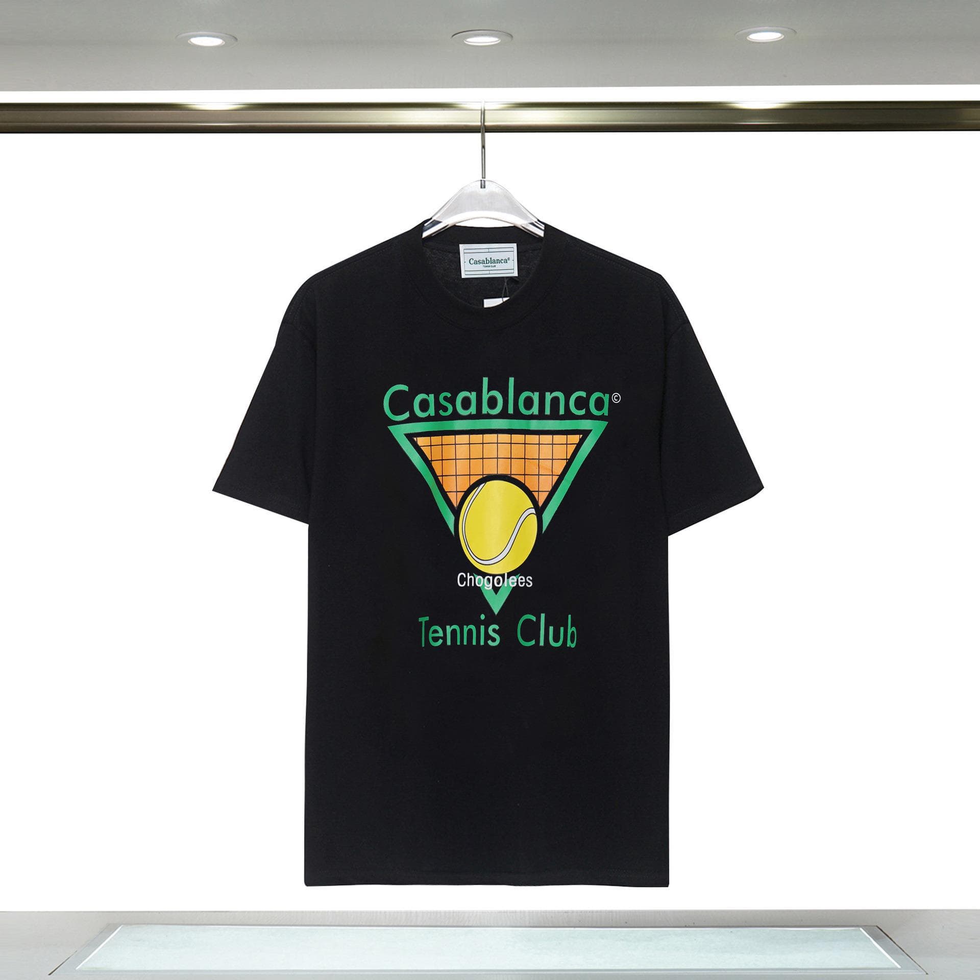 Vêtements pour hommes 24 nouveaux styles Illusion Gate Letter Printing T-shirt à manches courtes à col rond personnalisé