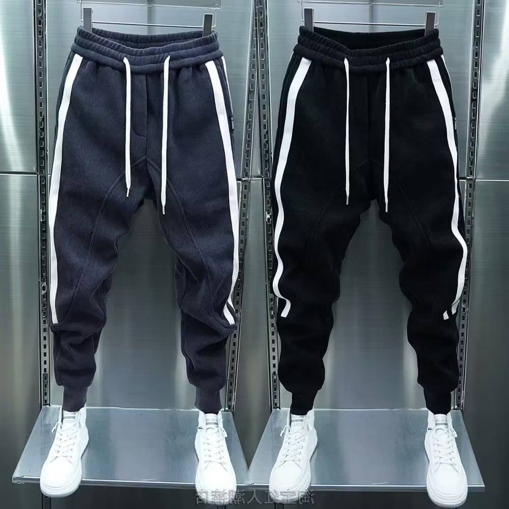 Men's Clothing new style corduroy sweatpants men's style versatile loose fitting sports casual pants sports harem pants