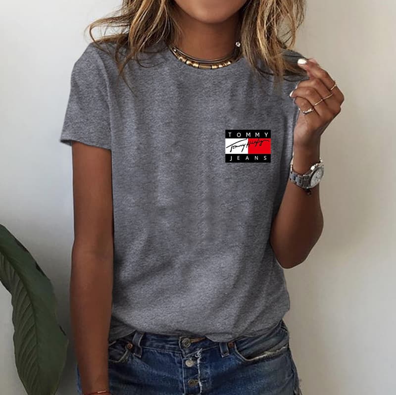 T-shirt imprimé décontracté à la mode pour femmes