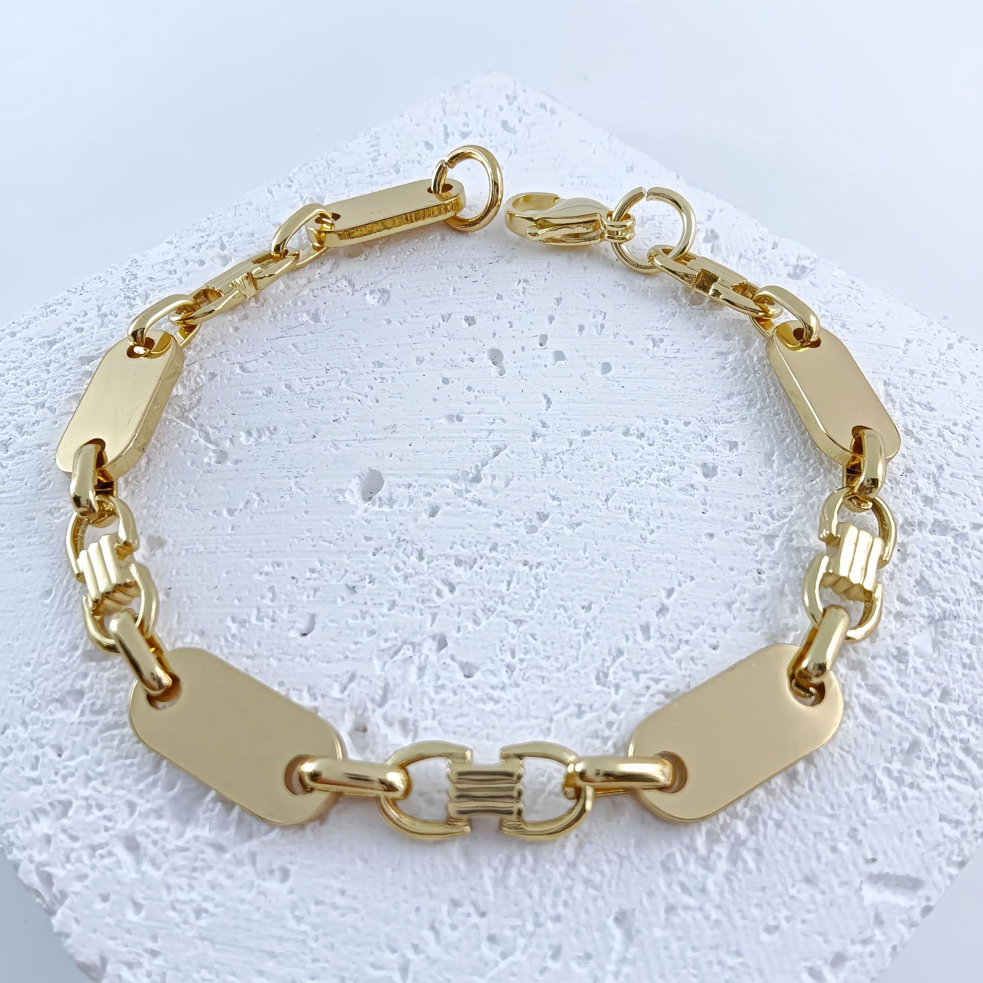 Bijoux pour hommes faits à la main, collier tendance et élégant, chaîne empereur, chaîne à maillons plats en acier inoxydable lisse