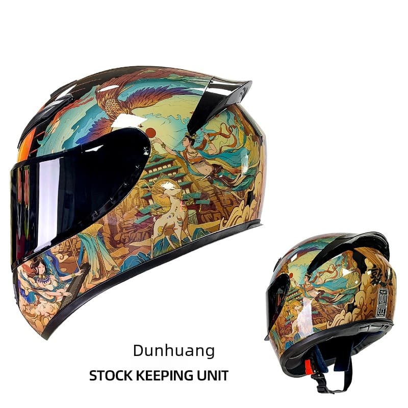 Certified National Standard Motorcycle Helmet Full Helmet Men's And Women's Winter Warm Safety Four Seasons Knight Electric Motorcycle Full Helmet