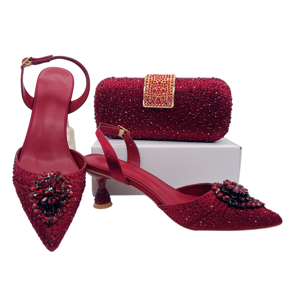 Women's Rhinestone Pointed Toe Stiletto Sandals Italian Style Wedding Banquet Single Shoes Selected New