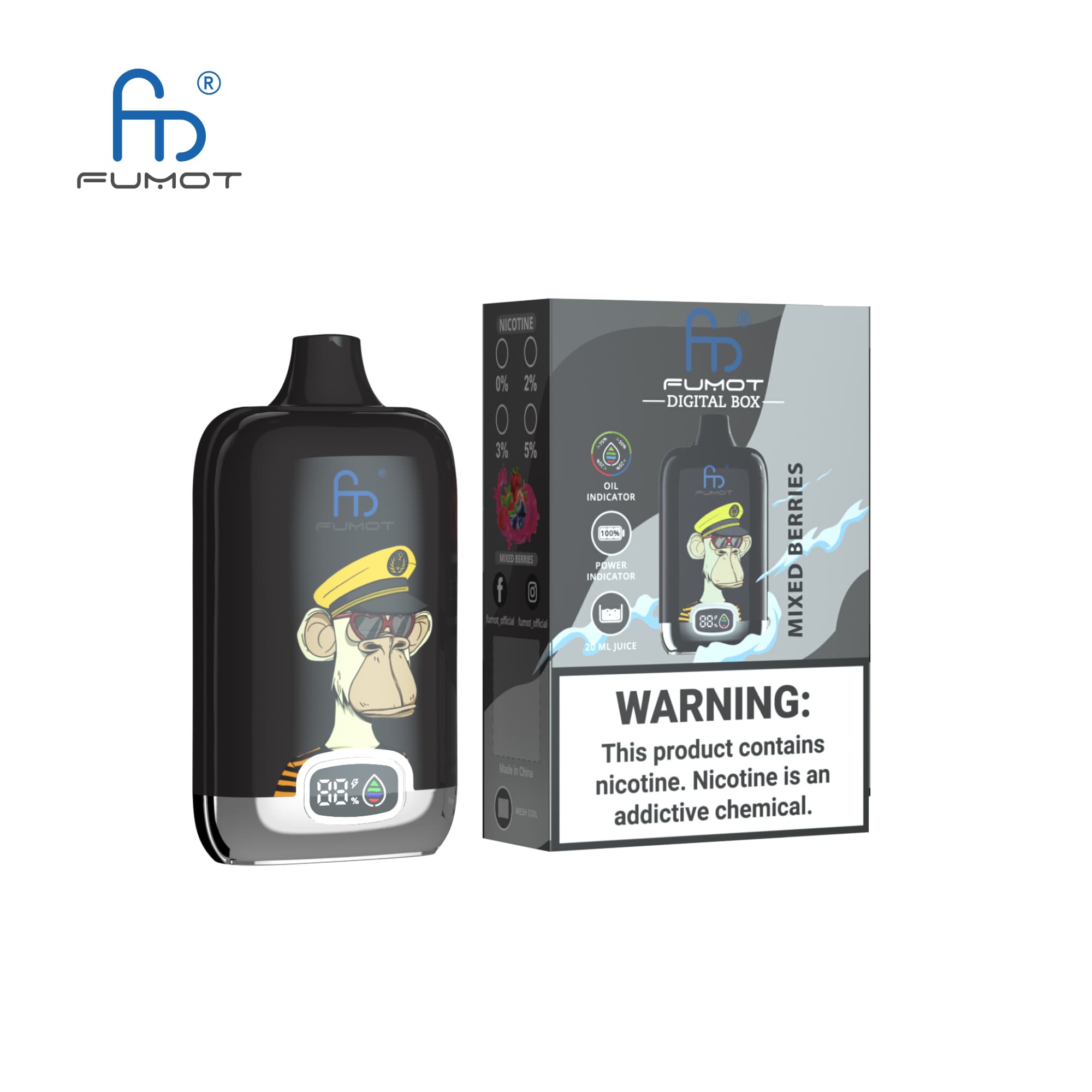 RANDM TORNADO 12000 Puffs MIXED BERRIES Flavor Flavor Disposable Vape Electronic Cigarettes Device Starter Kit