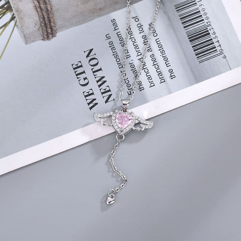 New Cupid Heart Necklace Light Luxury Angel Birthday Gift Valentine's Day for Girlfriend