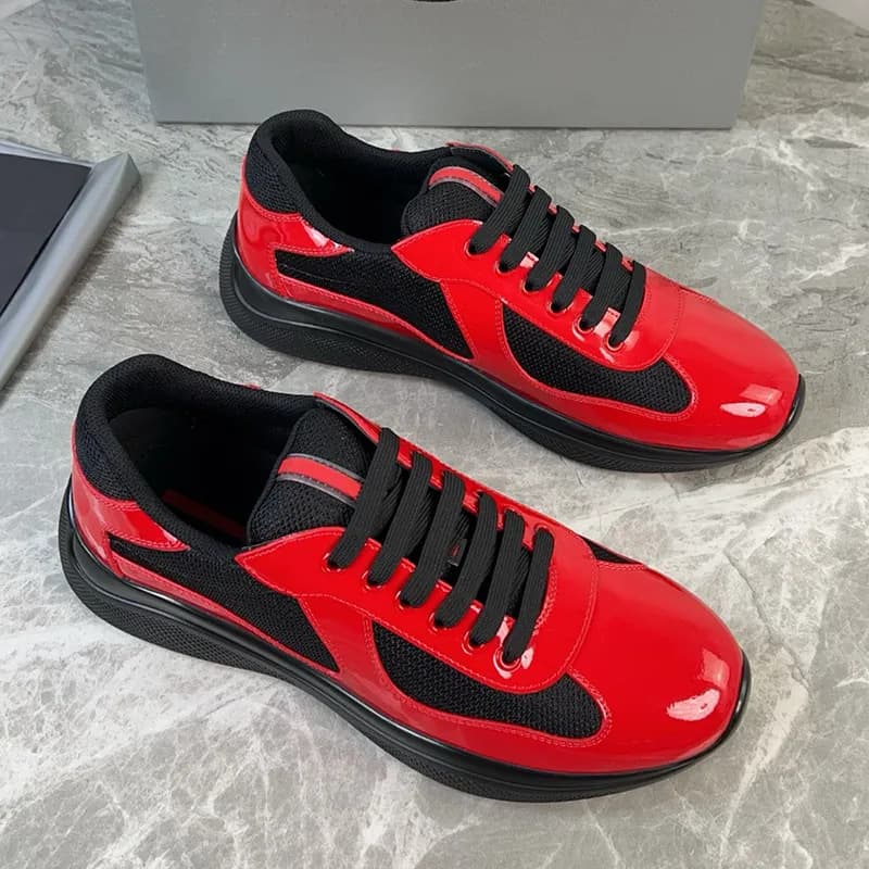 Chaussures de sport polyvalentes en cuir verni de haute qualité pour l'été 25, nouvelle collection Americas Cup P Home