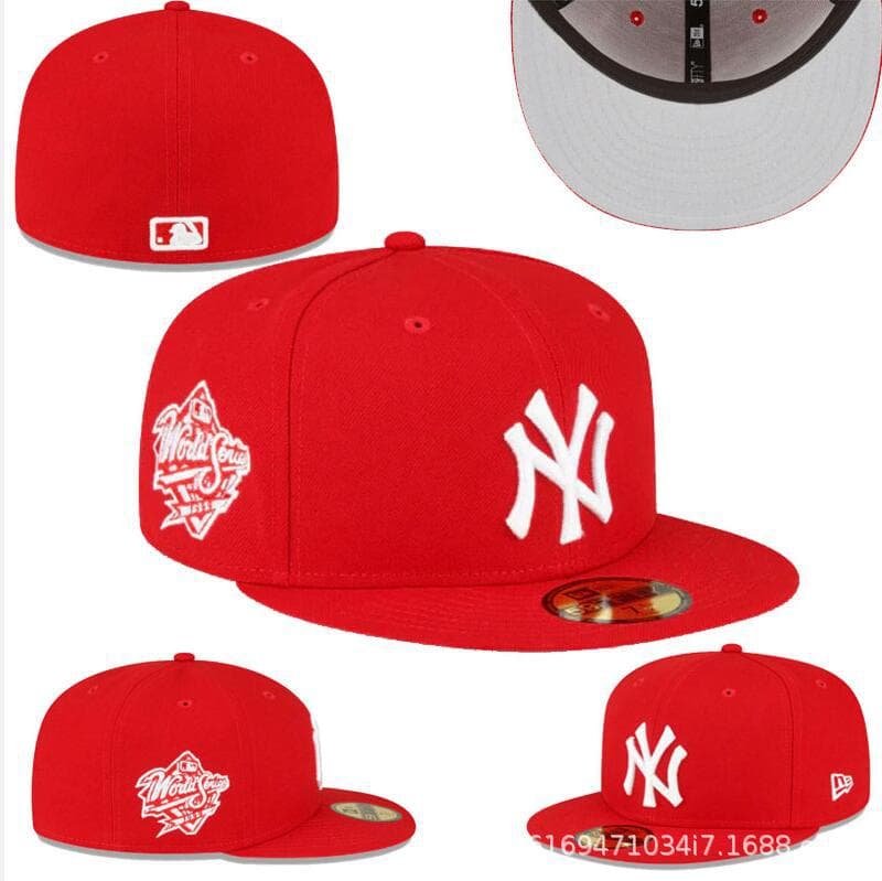 Casquette de baseball 2024 New NY, grande taille, entièrement fermée, avec pare-soleil et broderie non réglable.