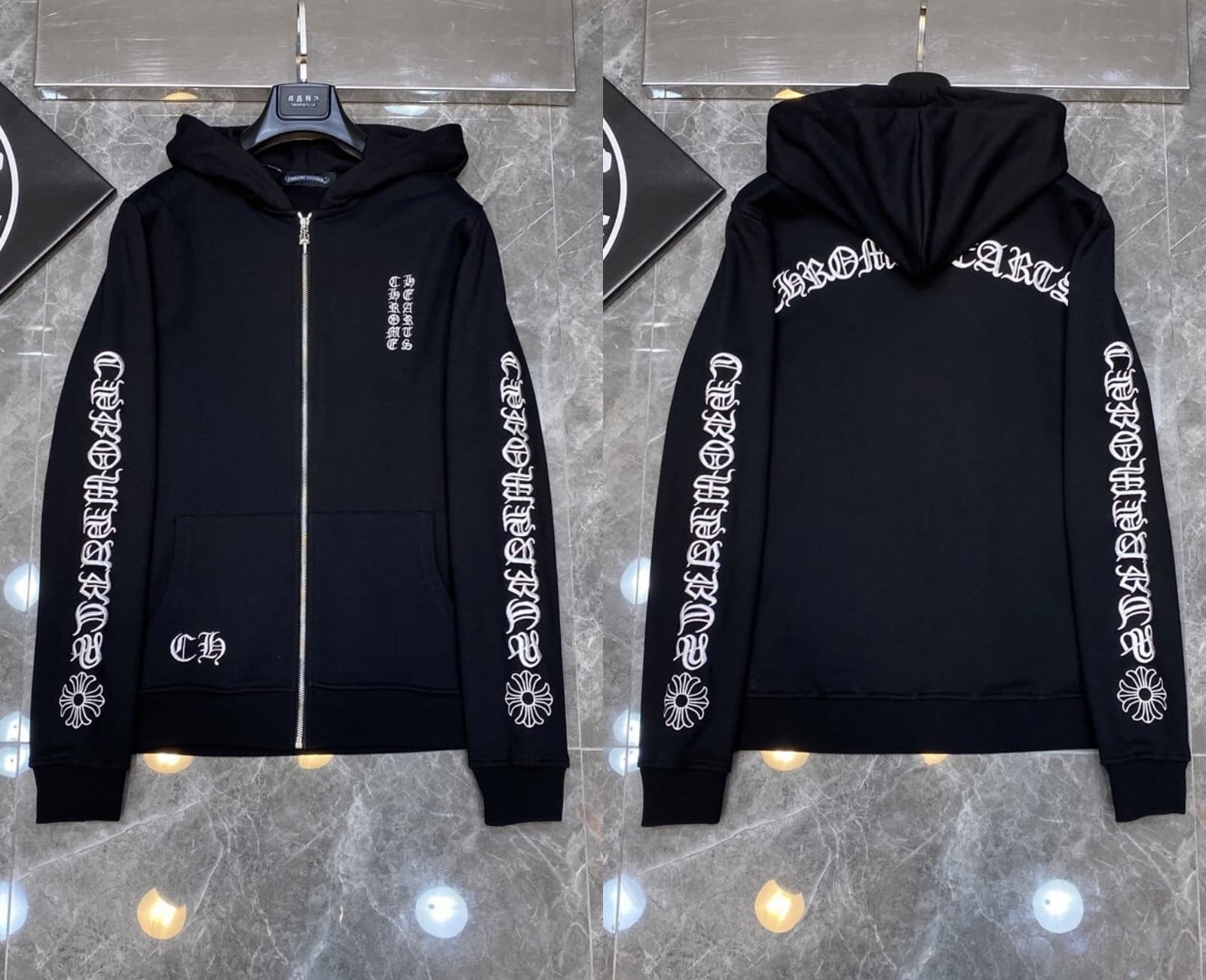 Sweat à capuche Chrome Hearts Cross, version correcte 25ss, polyvalent et tendance, vente en gros