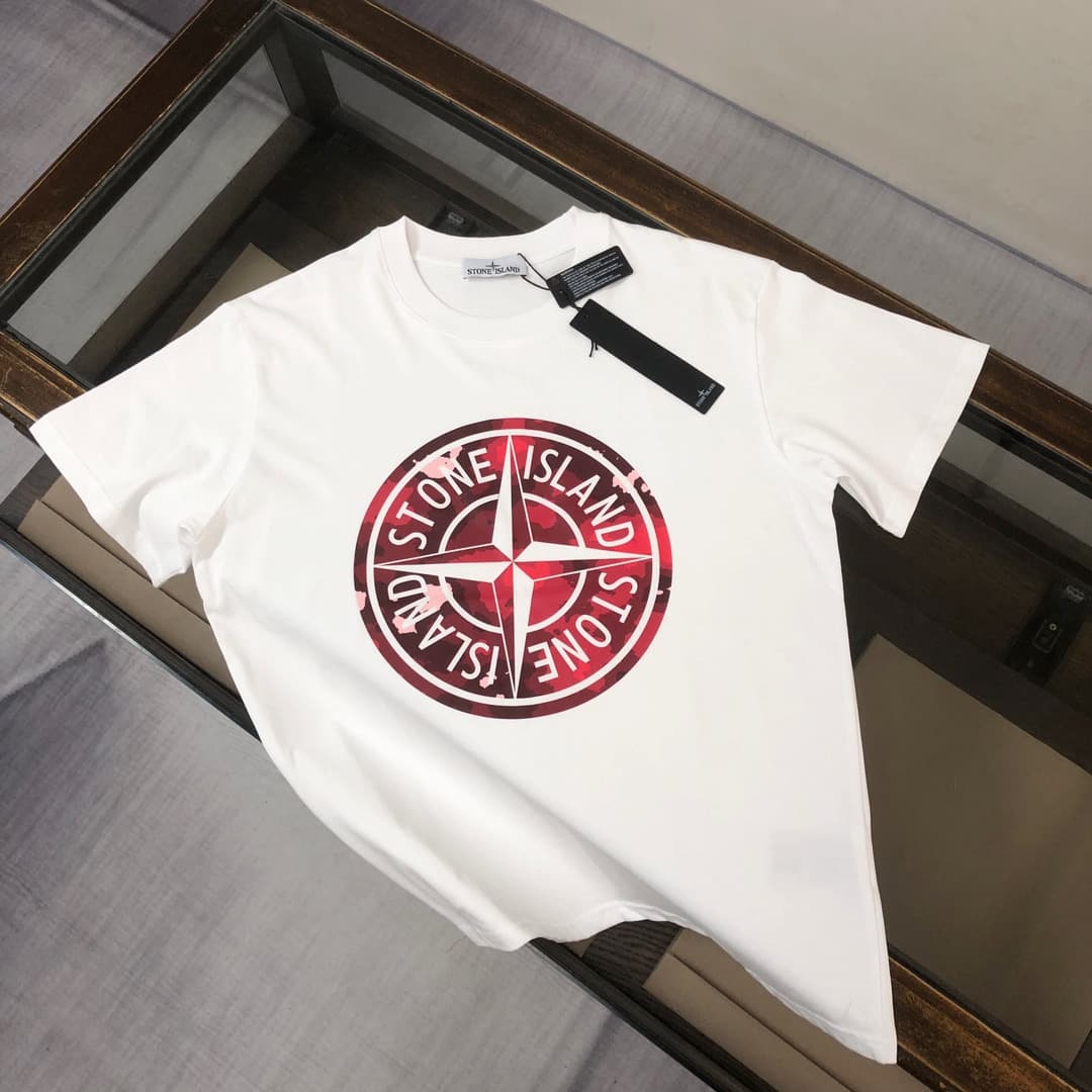 Hommes Nouvelle Mode Célèbre Marque Été Couleur Unie T-Shirt Tendance Pour Hommes Imprimé Pur Coton T-Shirt À Manches Courtes Col Rond Respiran