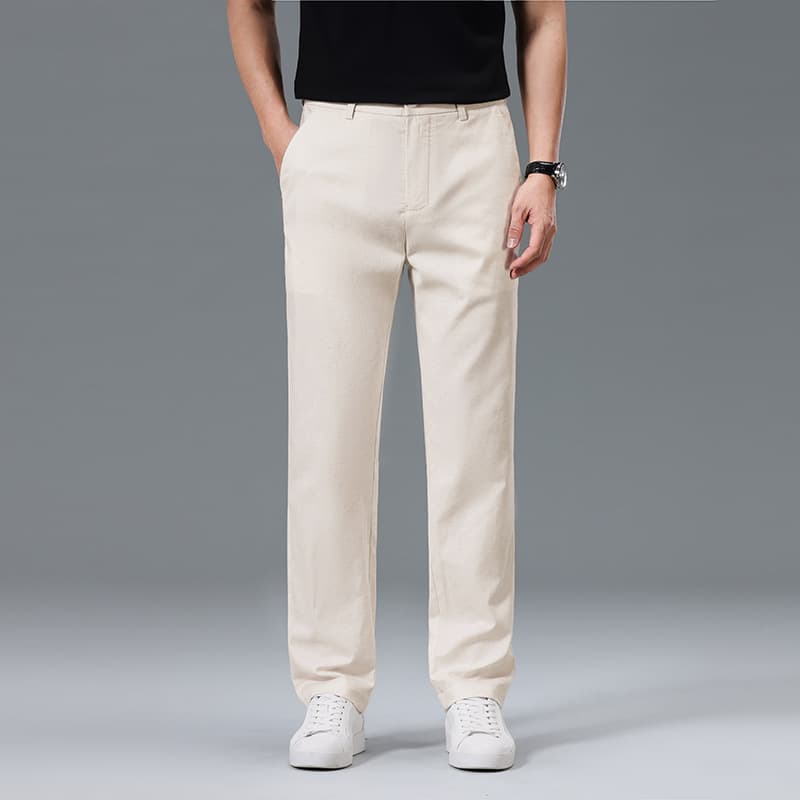 Men's Lightweight Summer Dress Pants – Ultra-Breathable Tencel Fabric, Straight Fit Business Casual Trousers With Stretch & Quick-Dry Comfort