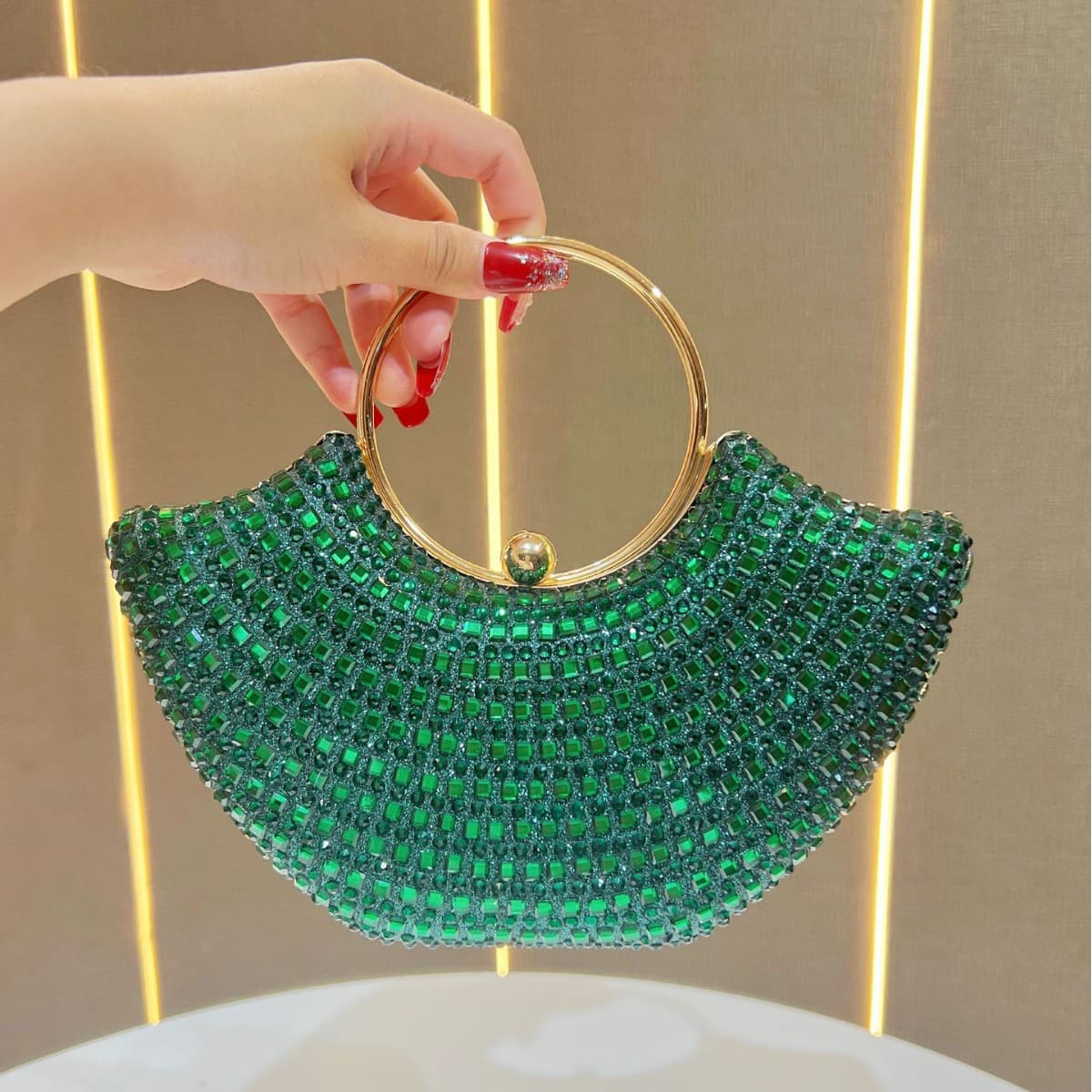 New Rhinestone Handbag For Women Fashionable Elegant Bag Versatile High-end Evening Dress Clutch