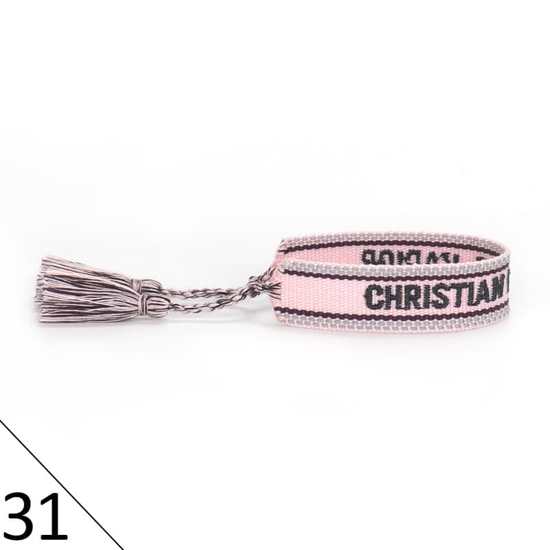 Bracelet unisexe tendance avec lettres tressées