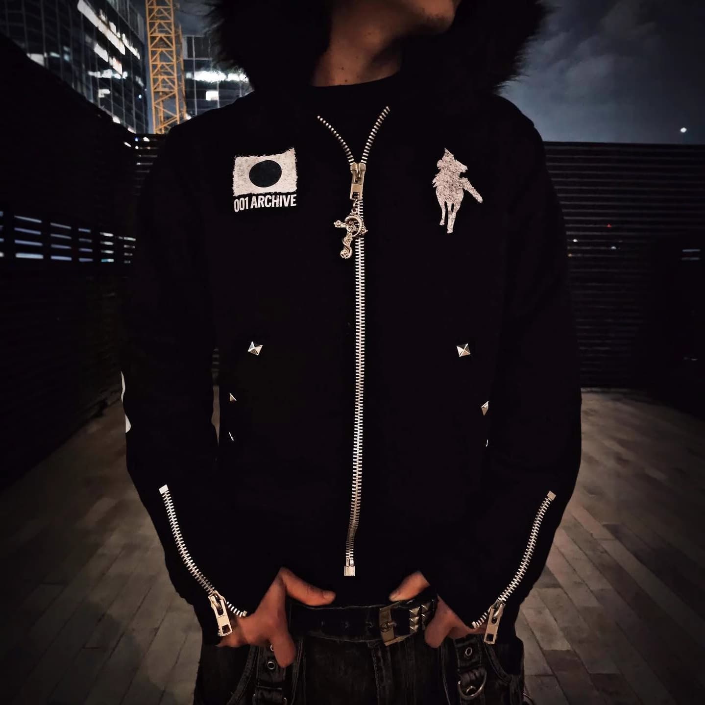 Men's Trendy Hooded Cardigan Hip Hop Style Zip Up Casual Sweatshirt Loose Fit Japanese High Street Fashion Outerwear