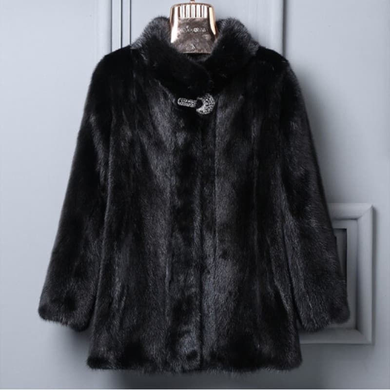 Women's Clothing mink coat whole mink fur coat mink fur stand collar fur short