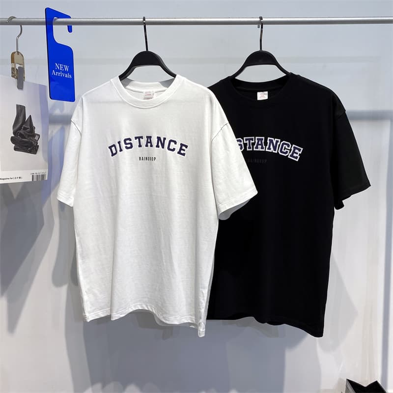 Men's Summer new short-sleeved B letter printed loose couple T-shirt white youth men's T-shirt couple B2DAC571B