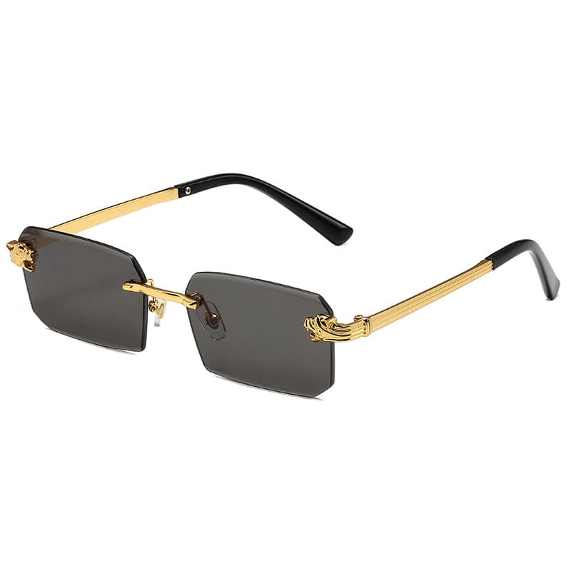 Fashion New Frameless Trimmed Leopard Glasses Legs Internet Celebrity Unisex Sunglasses