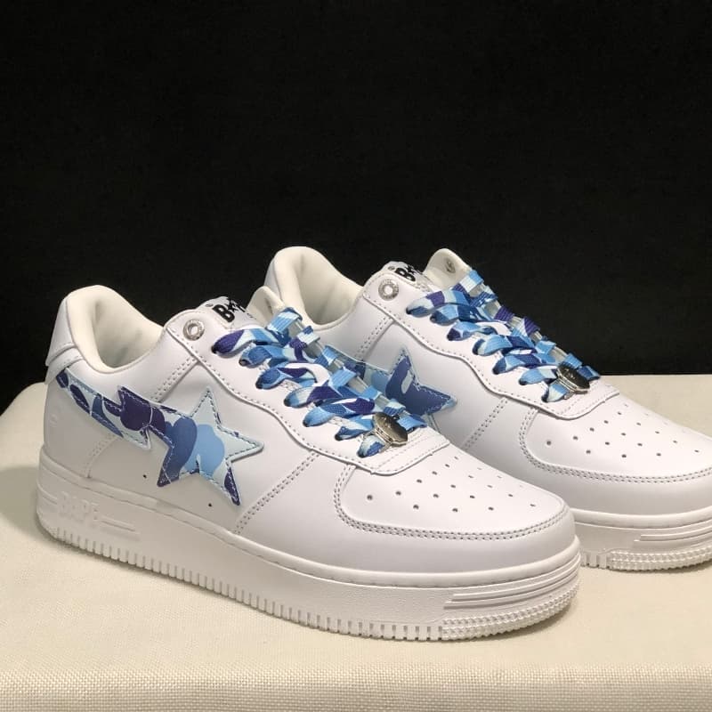 Bapes Sta To Low Ape Head Chaussures de sport basses en cuir laqué classique